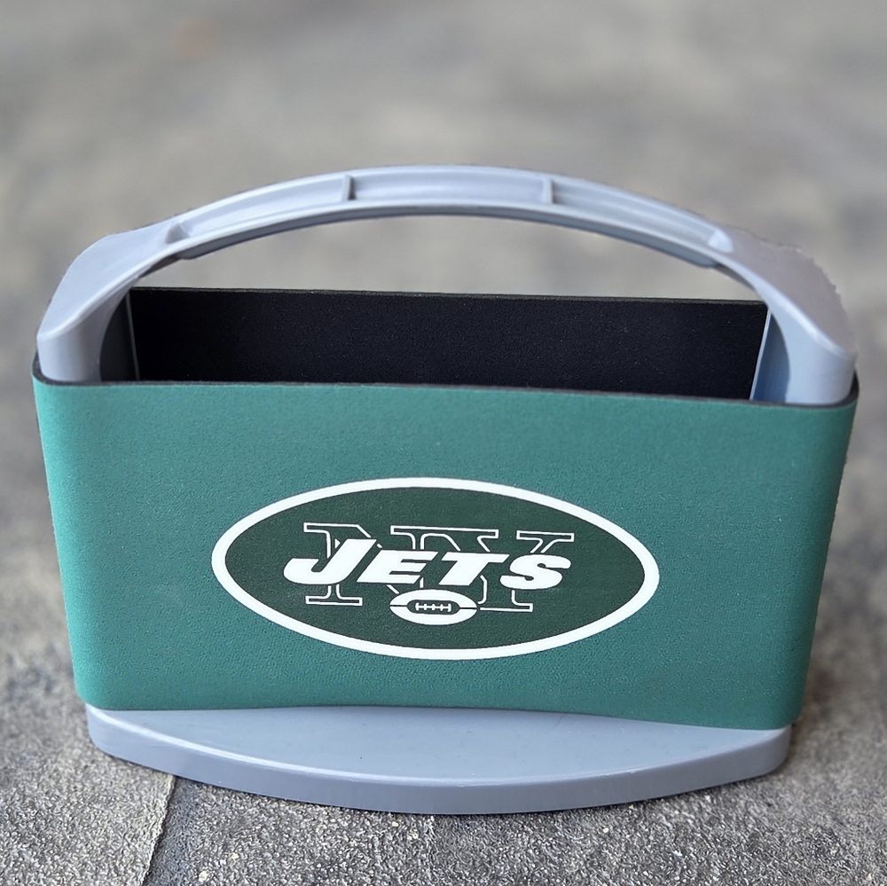 NFL New York JETS Cool Six Koozie Ice Pack Cooler Caddy- Fits 6 Bottles/Cans